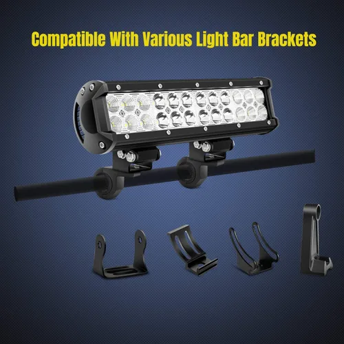 Vista 5 de Nilight - 90027B Juego de 2 piezas de abrazadera de barra horizontal para barra de luz LED, compatible con barras de toro de 0.75" 1" 1.25", barras