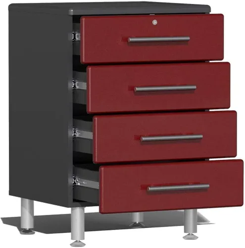 Vista 4 de Ulti-Mate UG25030R - Kit de gabinete de garaje de 3 piezas en rojo rubí metálico, gris