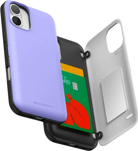 Vista 54 de GOOSPERY Parachoques magnético para puerta compatible con iPhone 15, funda con tarjetero, cartera con cierre magnético automático, protector de Azul