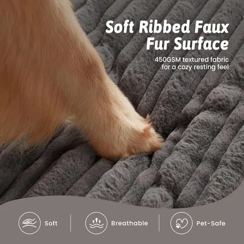 Vista 4 de COZY KISS Cama ortopédica lavable para perros para cachorros y gatos Gris