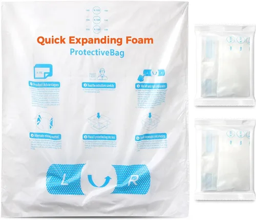 Vista 13 de 15 x 18 pulgadas, 10 unidades TONESPAC Instant Pack Quick Expanding Foam X-100 Bolsa de embalaje para embalaje y envío