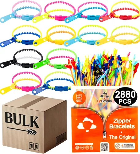 Vista 10 de UpBrands 72 regalos de fiesta para niños, pulseras con cremallera mejorada, juguetes para ansiedad para TDAH, regalos para niños, kit a granel