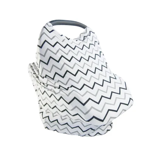Vista 3 de Paquete de 2 fundas de asiento de automóvil para bebé, funda de lactancia suave y elástica, protección solar para bebés, toldo para cochecito, toldo