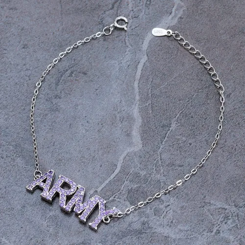 Vista 3 de YANENG KPOP Bangtan Boys Bracelets Charms Jewelry White Gold Plated Cubic Zirconia Bracelet for bts Army Fans Gifts