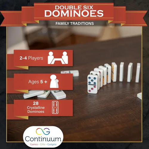 Vista 6 de Continuum Games Family Traditions - Juego de dominó (doble 6 unidades)