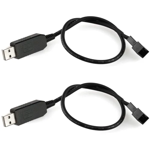 Vista 9 de Gebildet 10 piezas de cable de extensión de ventilador PWM de 4 pines, conector de energía, estuche macho a hembra para computadora, compatible
