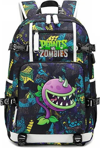 Vista 15 de ISaikoy Plants vs. Zombies Mochila Bolsa para Portátil Color Azul 1