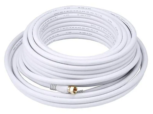 Vista 25 de Monoprice RG6 Quad Shield CL2 - Cable coaxial con conector tipo F para televisión, 1.5 pies