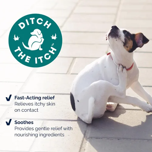 Vista 4 de Vetnique Dermabliss Spray Anti-Picazón para Perros y Gatos con Hidrocortisona para Alergias y Alivio Inmediato de la Picazón de la Piel del Perro