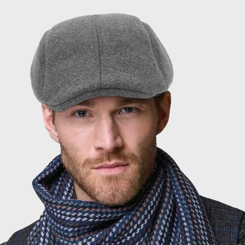 Vista 2 de Ivy Newsboy - Gorra plana estilo Gatsby, gorra clásica para conducir Gris