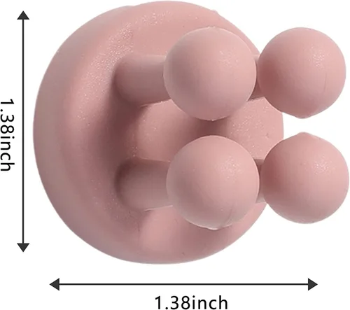 Vista 2 de Soporte de silicona para cepillos de dientes, ganchos autoadhesivos, ganchos de pared de silicona, gancho multifunción, impermeable, autoadhesivo