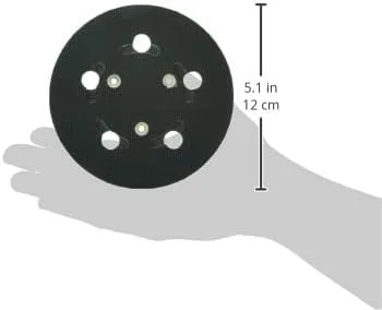 Vista 5 de PORTER-CABLE Almohadilla de gancho y bucle para lijadora modelo 333VS, 5 u 8 agujeros (13909)