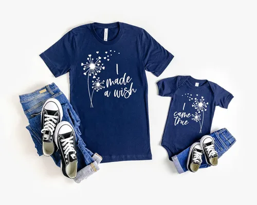 Vista 3 de I Made a Wish, I Came True, Mommy and Me Shirt,Gift For Mother's Day, Matching Mommy and Daughter Shirt,Mommy And Baby Matching Outfits