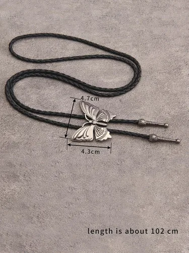 Vista 36 de Jeilwiy Corbata de bolo para hombre, corbata de vaquero occidental, collar de corbata de bolo dorado, corbata de cuero, corbata de Halloween
