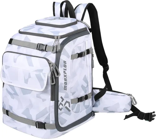 Vista 8 de MORXPLOR Ski Boot Bag - 65L Padded, Waterproof Ski Travel Backpack for Gear & Accessories