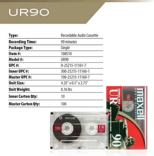 Vista 4 de Maxell 108510 Normal Bias-Ur, humo