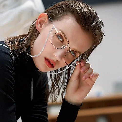 Vista 4 de ONESING 4-10 piezas Cadenas de gafas para mujer, soporte de cadena para anteojos, correa para gafas, cadena para anteojos, cordón para gafas, regalo