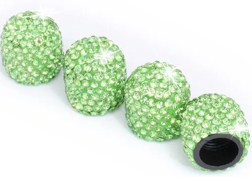 Vista 12 de Tapas de vástago de válvula de neumático Bling para automóvil, 4 piezas universales de tapas de vástago de válvulas de aire de neumáticos negras