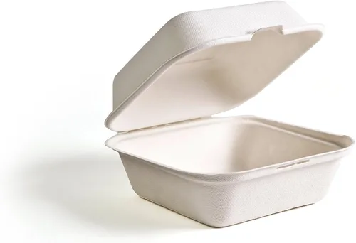 Vista 9 de Greenwave Evolution TW-BOO-004 - Recipientes para alimentos de 6 x 6 x 3 pulgadas, bagazo con aspecto de mármol, 100% compostable, desechables