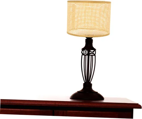 Vista 6 de Yardwe Pantalla de lámpara colgante tejida de ratán bohemio cubierta de lámpara colgante cubierta de luces de techo de granja cubierta de lámpara
