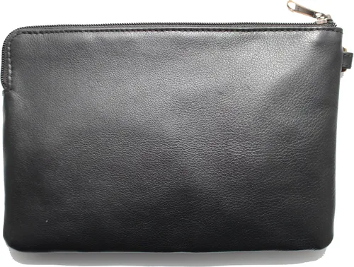 Vista 3 de ASHLIN Pulsera mediana de cuero genuino - Negro 100% piel toscana K265-18-01, Negro - Medianoche, Tamaño único, Desmontable