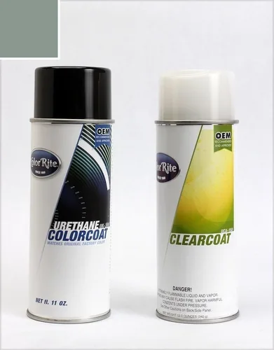Vista 10 de Aerosol para pintura de retoque automotriz Dodge Stratus - Capa transparente metálica de acero plateado A4/DA4 - Paquete todo incluido