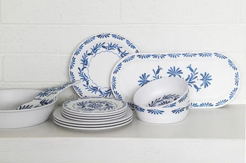 Vista 5 de Azul - Pinzas para ensalada de melamina duraderas de 10.6 pulgadas, resistentes a las roturas y aptas para lavavajillas, 2 piezas para interiores