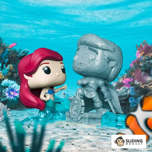 Vista 3 de Funko Pop! Moment Disney: Ariel con Eric Statue Edición Especial Multicolor Figura de vinilo exclusiva #1169