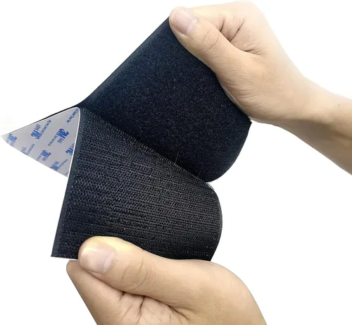 Vista 7 de Cinta de gancho y bucle de 1 pulgada x 20 pies, tira adhesiva de enclavamiento de trineo, cinta de montaje de alta resistencia, tiras para colgar