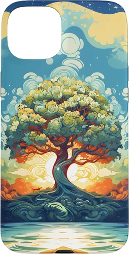 Vista 9 de iPhone 16 Sunrise Spiritual Sun Water Tree of Life Case