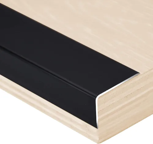 Vista 9 de Borde de tira de transición de piso de aluminio, reductor de umbral impermeable de madera a azulejos, para puertas de entrada