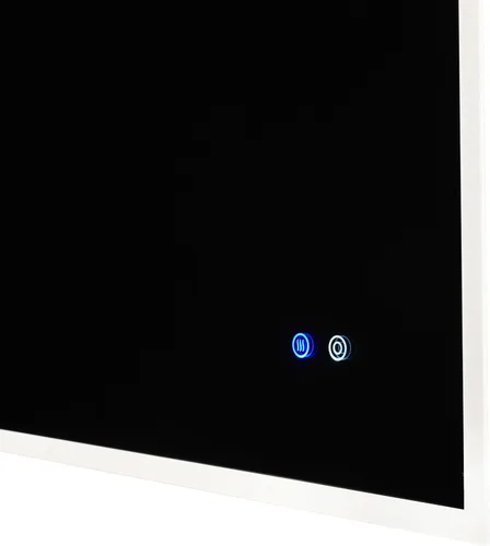Vista 5 de 36" W x 24" H Modern Wall Mounted LED Backlit Anti-Fog Rectangular Bathroom Mirror with Temperature Adjustable and Memory Function Touch Switch
