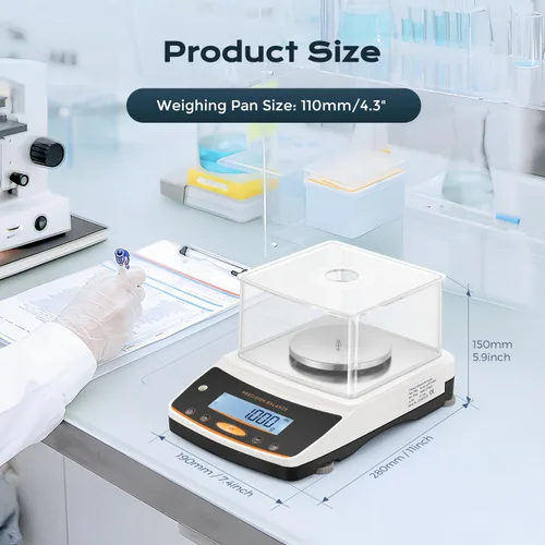 Vista 7 de Bonvoisin Balanza Analítica de Laboratorio 500g x 0.001g Balanza Digital de Precisión.001 Gramo de Exactitud Escala Científica de Miligramos