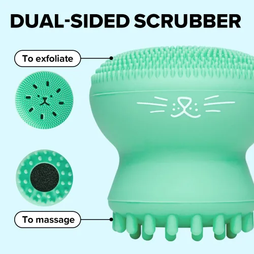 Vista 2 de I Dew Care Herramienta de limpieza - Limpiador facial Pawfect Limpiador de poros de silicona 3 en 1, exfoliante y masajeador con esponja