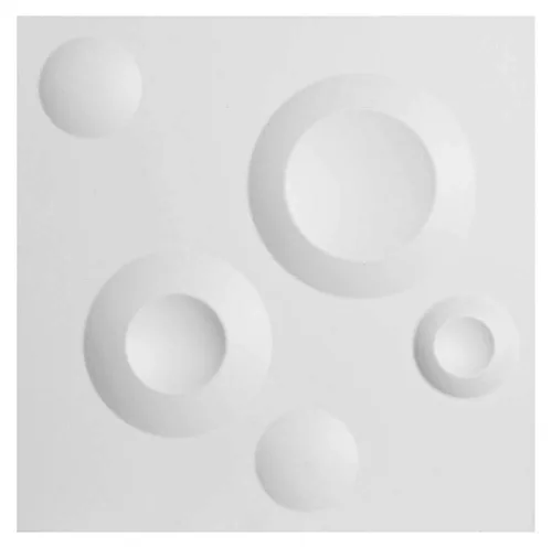 Vista 2 de Ekena Millwork WP12X12COWH Cole EnduraWall - Paneles decorativos de pared 3D de 11 7/8 pulgadas de ancho x 11 7/8 pulgadas de alto, color blanco