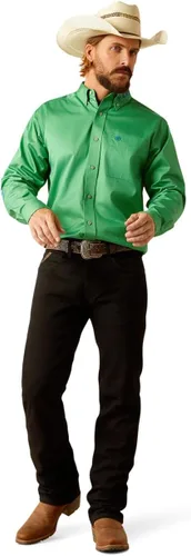 Vista 10 de Ariat Camisa de sarga con logotipo del equipo para hombre