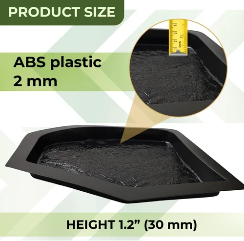 Vista 5 de Molde de cemento ABS de 0.079 pulgadas (0.079 in) para losa – Molde de pavimentador reutilizable – Fundición Pathmaker Garden Pathmate Pavement