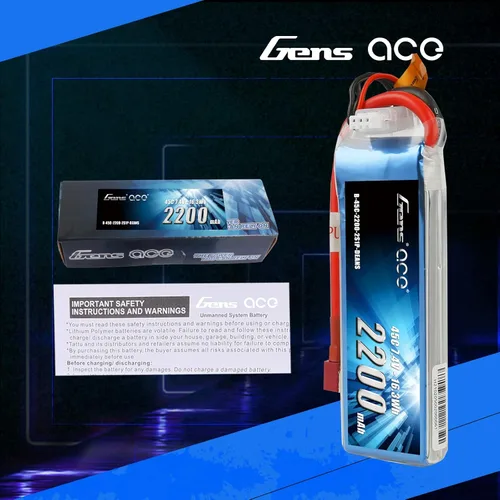 Vista 7 de Gens ace 7.4V 2200mAh 2S 45C LiPo Batería Deans Plug para 70MM EDF RC Avión 450 Helicóptero Rc Barco