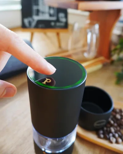 Vista 5 de PALICO GrindTech PREM - Molinillo de café eléctrico recargable portátil, base de carga inalámbrica con tipo C, 20 rebabas cónicas SUS