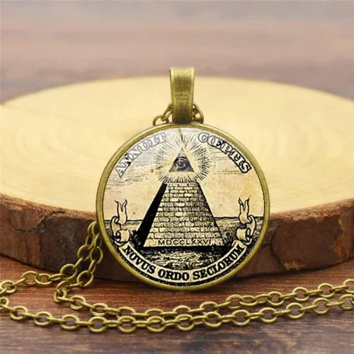 Vista 4 de Collar con colgante masónico para hombres y mujeres, collar espiritual con símbolo de masones para hombre y mujer, joyería de regalo gratis