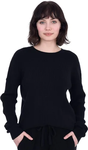 Vista 3 de Cashmeren Conjunto de ropa de descanso acanalada para mujer, suéter y pantalones deportivos de manga larga de cachemira 100% pura