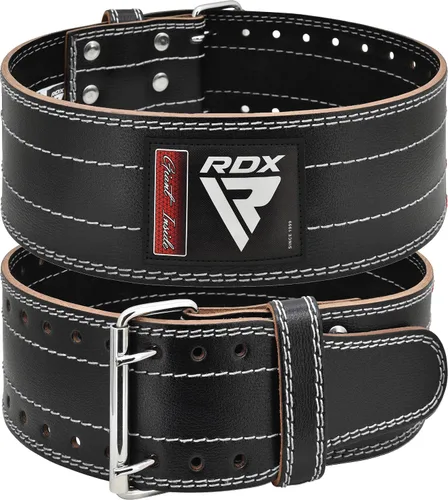 Vista 10 de Cinturón de Levantamiento de Peso RDX para Hombres y Mujeres, Aprobado por IPL y USPA, 6mm de Grosor 100% Cuero, Soporte Posterior de 4