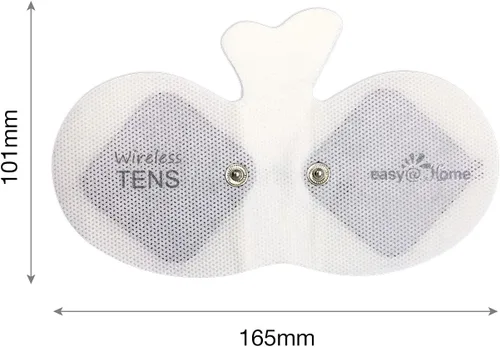 Vista 4 de Easy@Home Tens Unit ETP015 - Almohadillas de electrodo inalámbricas autoadhesivas, 4 unidades de 6.5 x 3 pulgadas, reutilizables, diseño