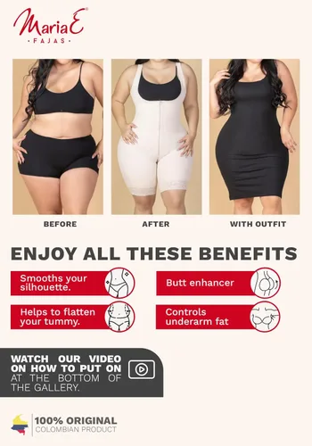 Vista 5 de MARIAE - Body sin tirantes para adelgazar Fajas Colombianas L
