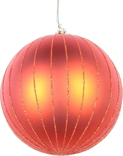 Vista 26 de Vickerman Adorno navideño de bola de avena mate con purpurina de 5 pulgadas. Incluye 4 piezas por bolsa.