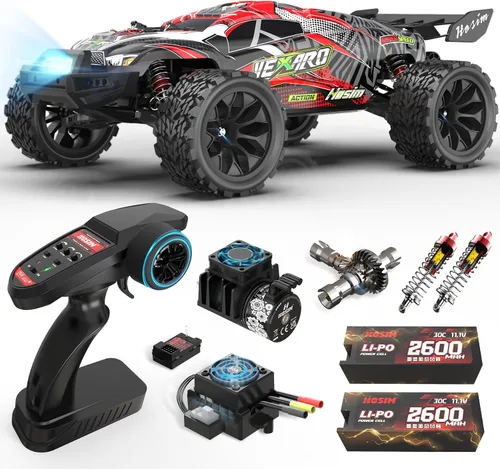 Vista 8 de Hosim Coches RC Mini 1:8 Camión RC para Adultos, Vortan RTR RC Coches Sin Escobillas de Alta Velocidad 50+mph Todo Terreno 4WD Coche de Control
