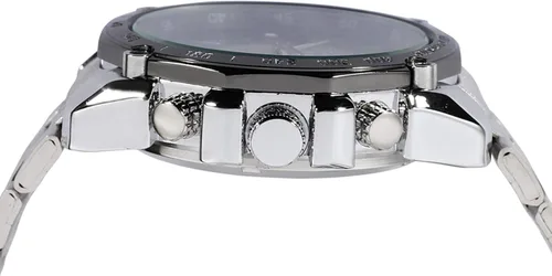 Vista 4 de FORSINING Pulsera de acero inoxidable única para hombre, reloj de esqueleto, Reloj de esqueleto