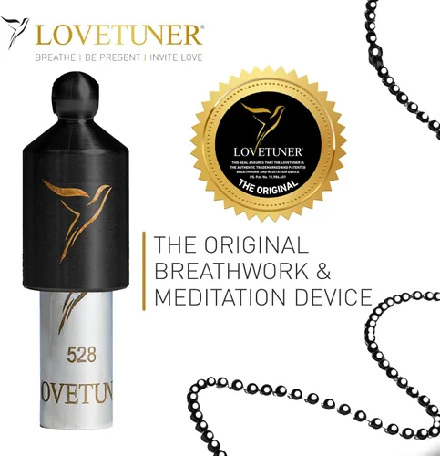 Vista 2 de LOVETUNER Collar de respiración de 528Hz para alivio del estrés, atención plena y meditación Silbato de sanación sonora para ansiedad, enfoque