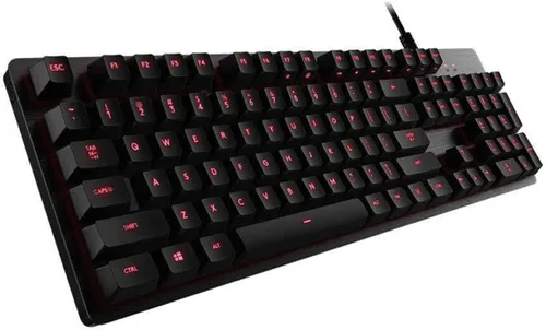 Vista 4 de Teclado, teclado mecánico USB 2.0 de 108 teclas para juegos con función de retroiluminación de botón, panel de aleación de aluminio, para el hogar