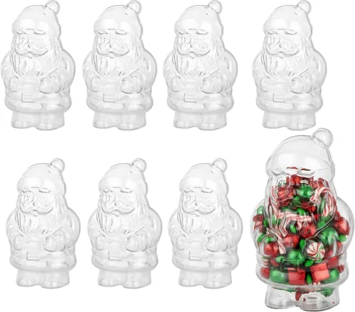 Vista 15 de Hammont Adornos Navideños Transparentes Rellenables – Caja de Regalo de Dulces Navideños Reutilizable en Forma de Alpaca para Decoración del Árbol